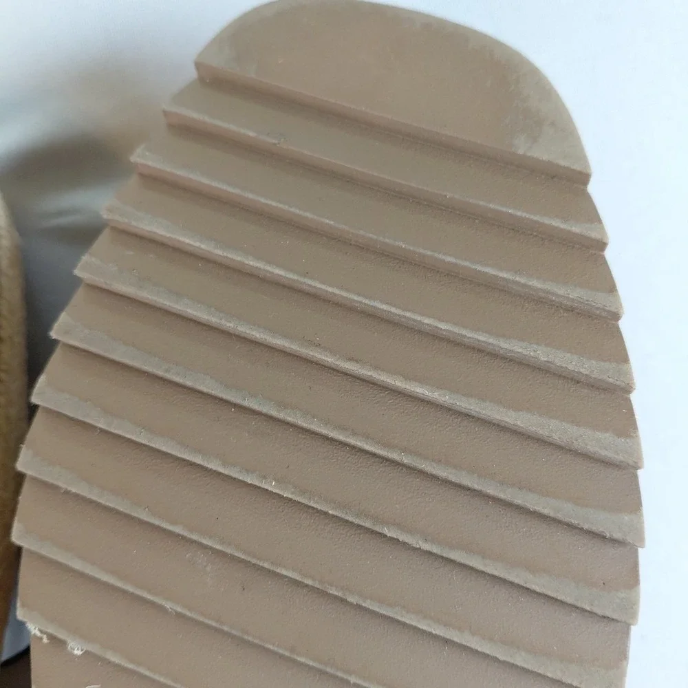 A.N.A Ana Eloise 8M Espadrille Wedge Sandals Ankle Strap Crossband Light Brown - Picture 9 of 11
